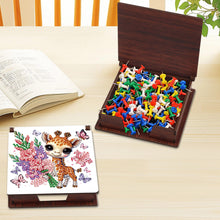 Load image into Gallery viewer, Animals Diamond Painting Notecard Box Gem Art Sticky Note Holder for Home Office
