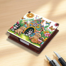 Load image into Gallery viewer, Animals Diamond Painting Notecard Box Gem Art Sticky Note Holder for Home Office
