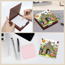 Load image into Gallery viewer, Animals Diamond Painting Notecard Box Gem Art Sticky Note Holder for Home Office

