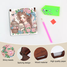 Load image into Gallery viewer, Animals Diamond Painting Notecard Box Gem Art Sticky Note Holder for Home Office
