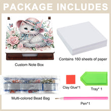 Load image into Gallery viewer, Animals Diamond Painting Notecard Box Gem Art Sticky Note Holder for Home Office
