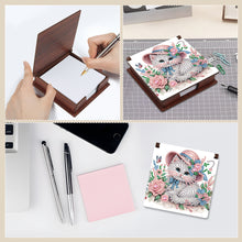 Load image into Gallery viewer, Animals Diamond Painting Notecard Box Gem Art Sticky Note Holder for Home Office
