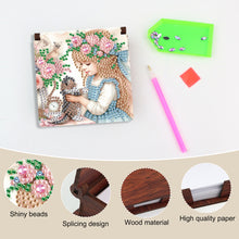 Load image into Gallery viewer, Animals Diamond Painting Notecard Box Gem Art Sticky Note Holder for Home Office
