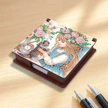 Load image into Gallery viewer, Animals Diamond Painting Notecard Box Gem Art Sticky Note Holder for Home Office
