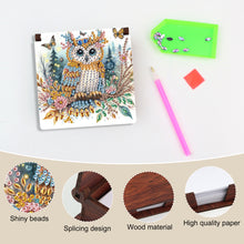 Load image into Gallery viewer, Animals Diamond Painting Notecard Box Gem Art Sticky Note Holder for Home Office
