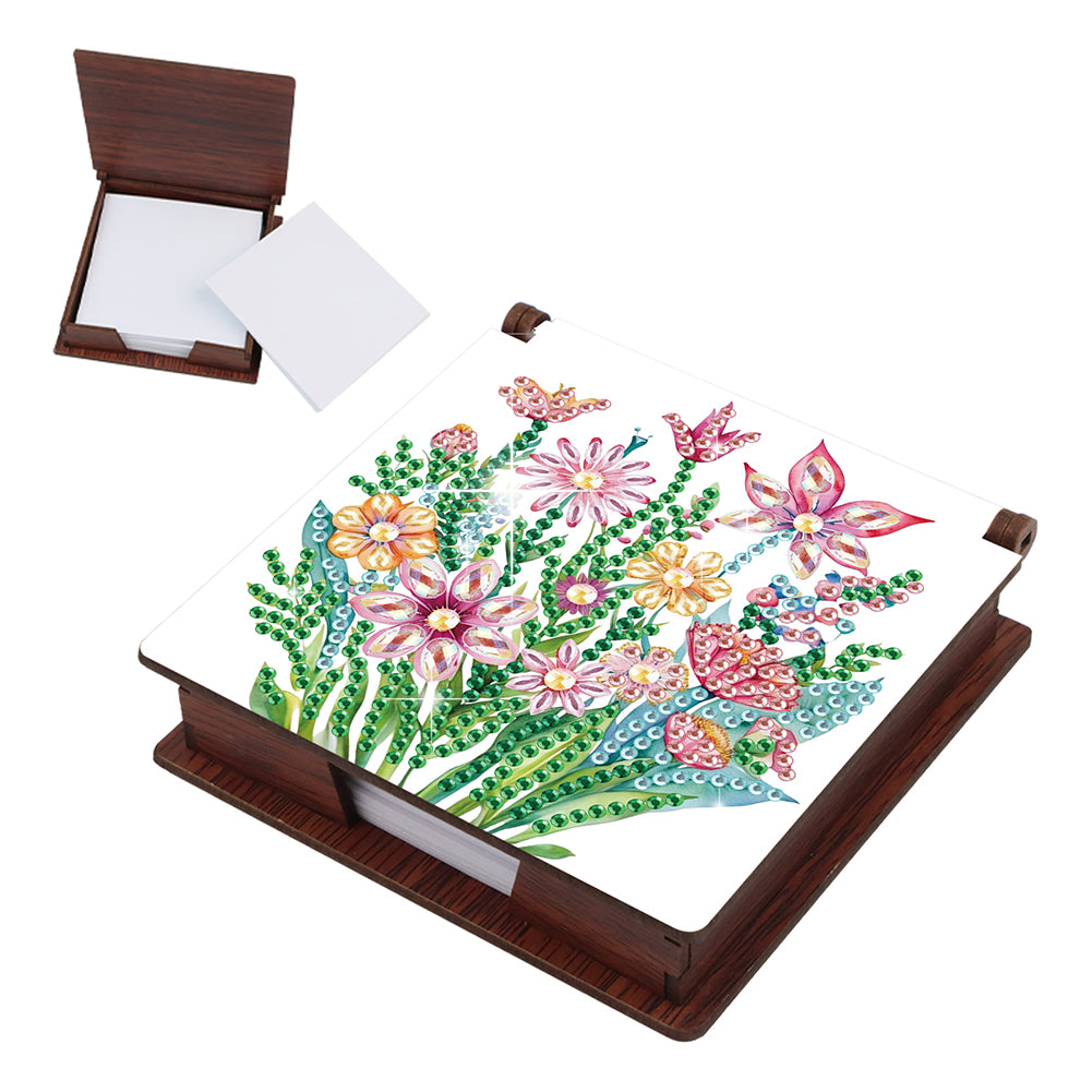 Animals Diamond Painting Notecard Box Gem Art Sticky Note Holder for Home Office