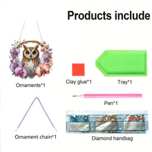Load image into Gallery viewer, Acrylic Special Shape Owl Diamond Painting Art Pendants for Adults Beginners
