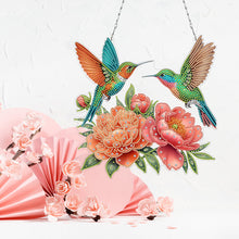 Load image into Gallery viewer, Acrylic Special Shape Flowers Birds Diamond Painting Art Hanging Pendants

