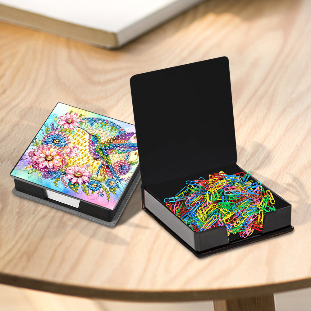 Bird Diamond Painting Memo Pad Holder with 160 Sheets of Paper for DIY Art Craft