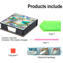 Load image into Gallery viewer, Owl Diamond Painting Memo Pad Holder with 160 Sheets of Paper for DIY Art Craft

