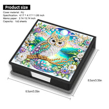 Load image into Gallery viewer, Owl Diamond Painting Memo Pad Holder with 160 Sheets of Paper for DIY Art Craft
