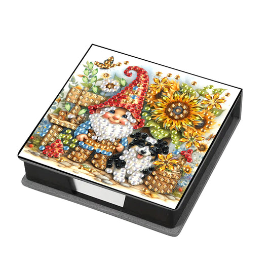 Gnome Diamond Painting Memo Pad Holder with 160 Sheets of Paper for DIY Craft