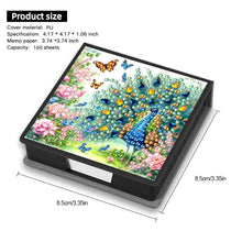Load image into Gallery viewer, Peacock Diamond Painting Memo Pad Holder with 160 Sheets of Paper for DIY Craft
