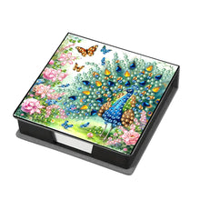 Load image into Gallery viewer, Peacock Diamond Painting Memo Pad Holder with 160 Sheets of Paper for DIY Craft
