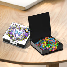 Load image into Gallery viewer, Heart Butterfly Diamond Painting Memo Pad Holder Mosaic Kit for DIY Art Craft
