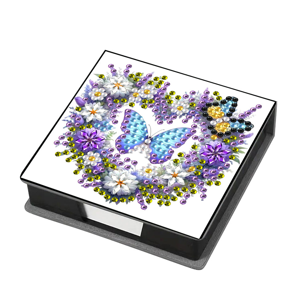 Heart Butterfly Diamond Painting Memo Pad Holder Mosaic Kit for DIY Art Craft
