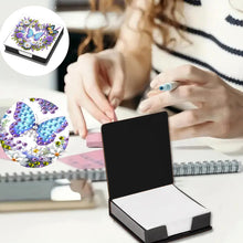 Load image into Gallery viewer, Heart Butterfly Diamond Painting Memo Pad Holder Mosaic Kit for DIY Art Craft
