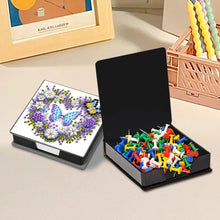 Load image into Gallery viewer, Heart Butterfly Diamond Painting Memo Pad Holder Mosaic Kit for DIY Art Craft
