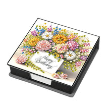 Load image into Gallery viewer, Flowers Diamond Painting Memo Pad Holder with 160 Sheets of Paper for DIY Craft
