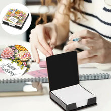 Load image into Gallery viewer, Flowers Diamond Painting Memo Pad Holder with 160 Sheets of Paper for DIY Craft
