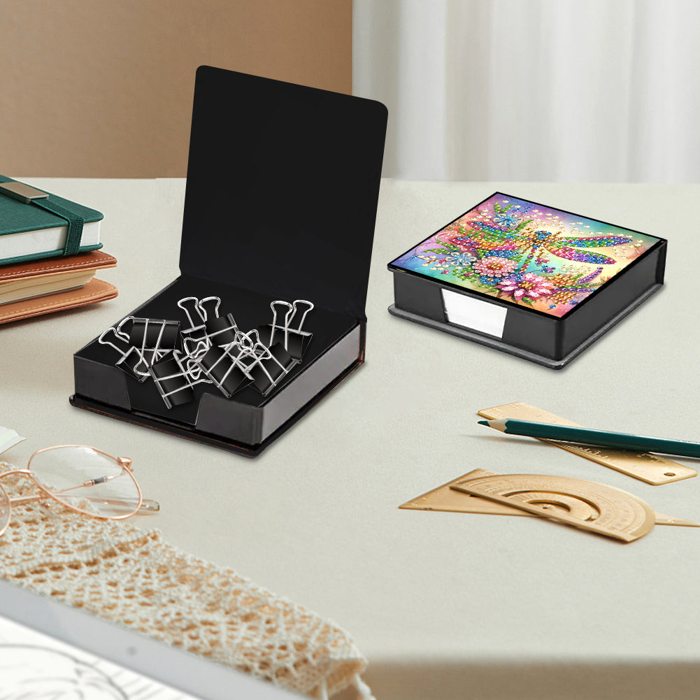 Dragonfly Diamond Painting Memo Pad Holder Mosaic Kit for DIY Art Craft