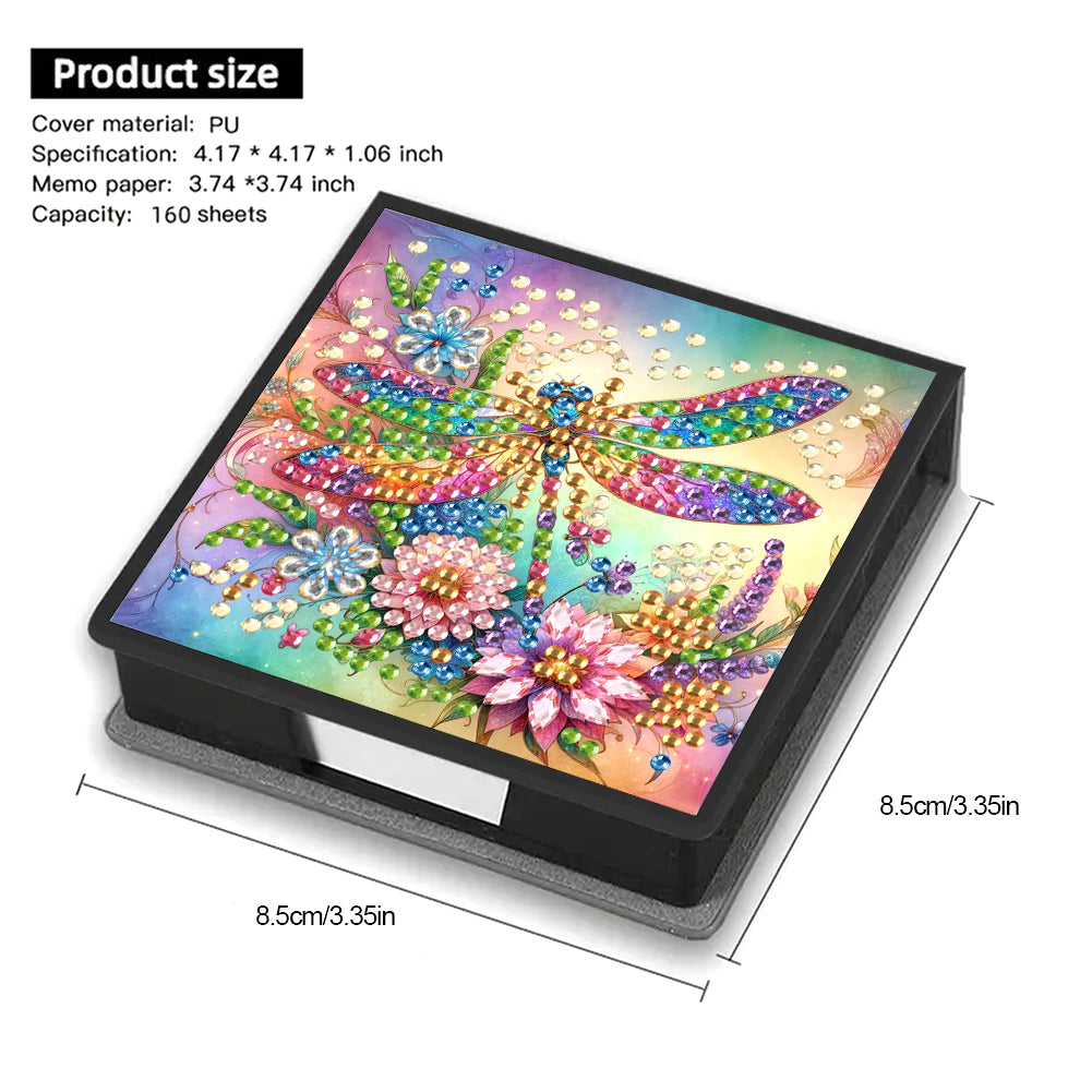 Dragonfly Diamond Painting Memo Pad Holder Mosaic Kit for DIY Art Craft