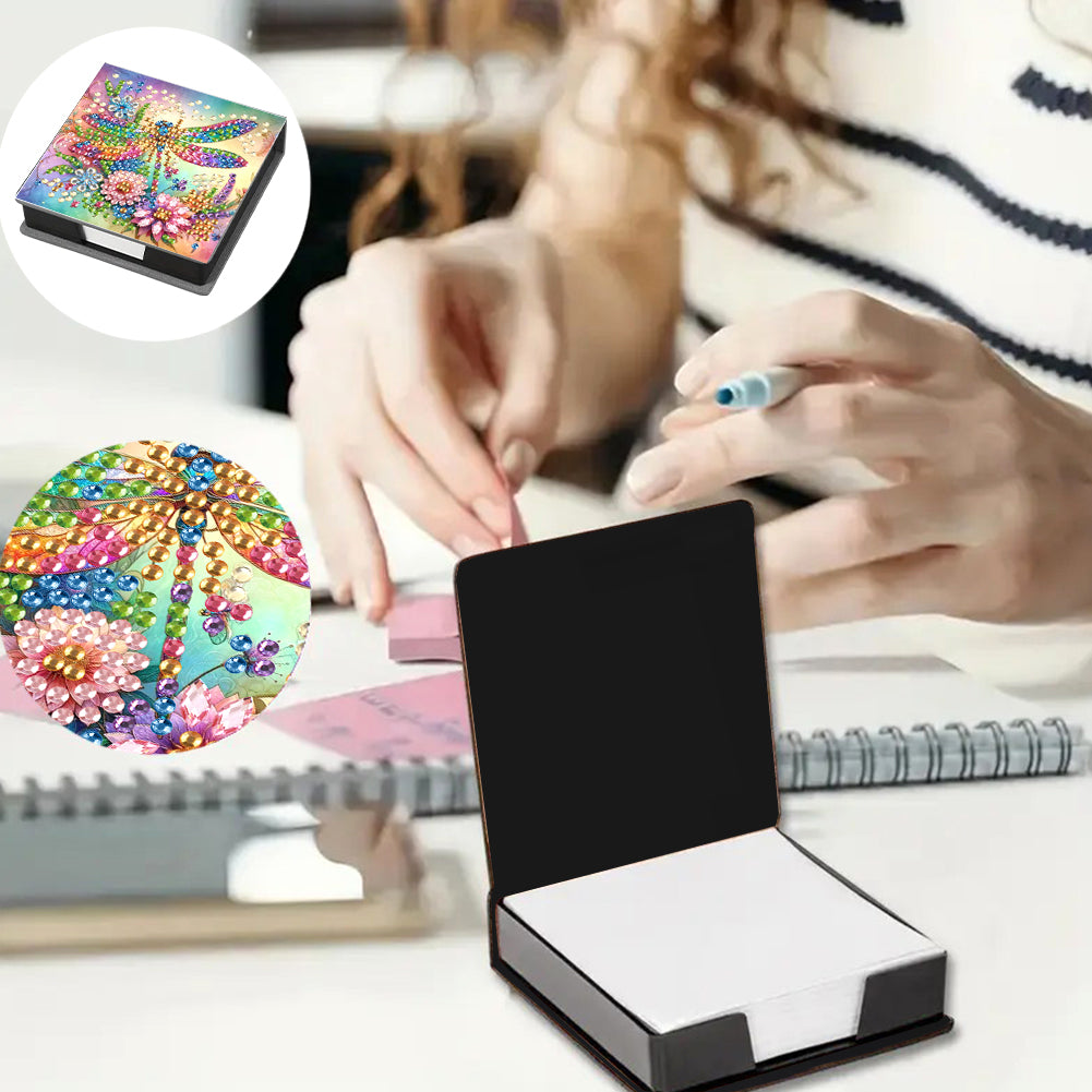 Dragonfly Diamond Painting Memo Pad Holder Mosaic Kit for DIY Art Craft