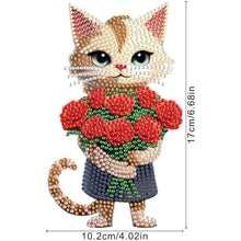 Load image into Gallery viewer, Acrylic Shaking Head Cat Table Top Special ShapeDiamond Painting Ornament Kits

