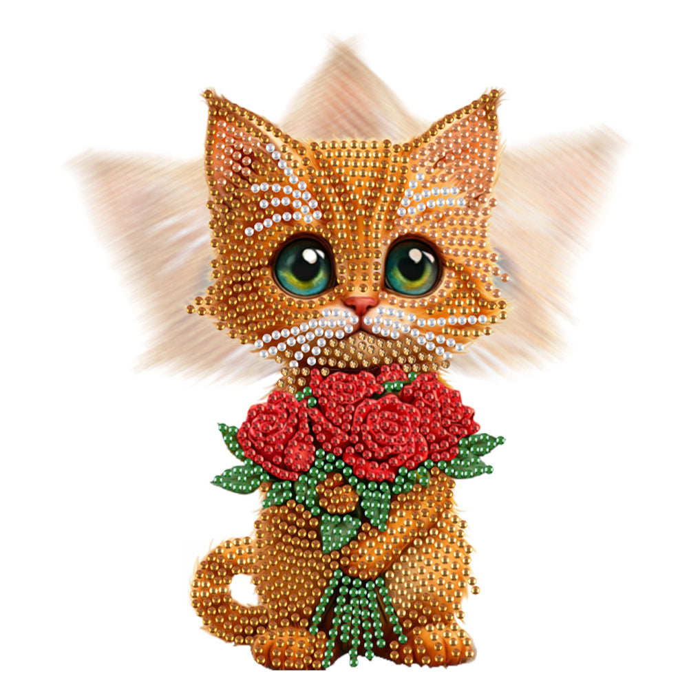 Acrylic Shaking Head Cat Table Top Special ShapeDiamond Painting Ornament Kits