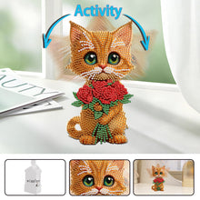 Load image into Gallery viewer, Acrylic Shaking Head Cat Table Top Special ShapeDiamond Painting Ornament Kits
