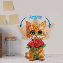 Load image into Gallery viewer, Acrylic Shaking Head Cat Table Top Special ShapeDiamond Painting Ornament Kits
