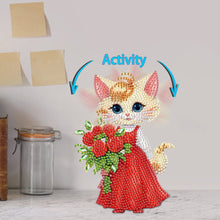 Load image into Gallery viewer, Acrylic Shaking Head Cat Table Top Special ShapeDiamond Painting Ornament Kits
