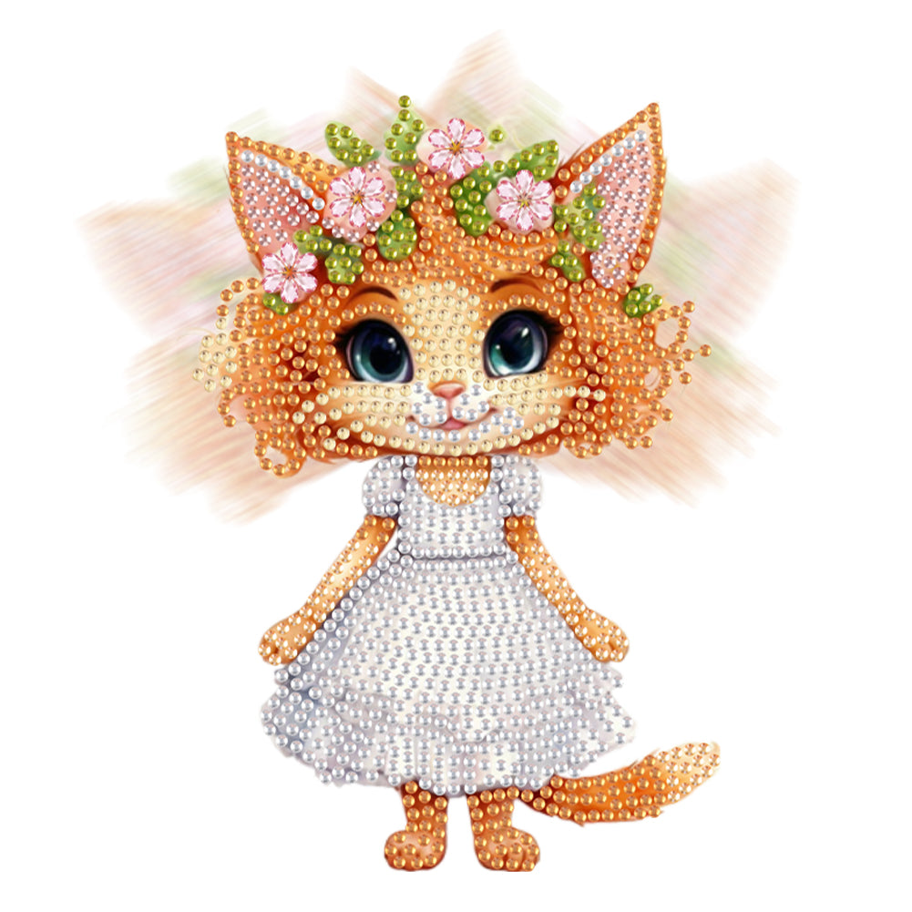 Acrylic Shaking Head Cat Table Top Special ShapeDiamond Painting Ornament Kits