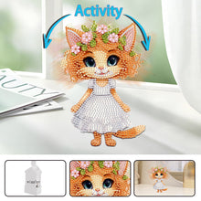 Load image into Gallery viewer, Acrylic Shaking Head Cat Table Top Special ShapeDiamond Painting Ornament Kits

