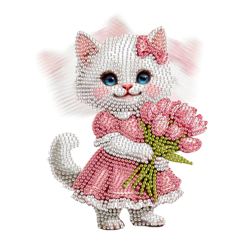 Acrylic Shaking Head Cat Table Top Special ShapeDiamond Painting Ornament Kits