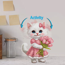 Load image into Gallery viewer, Acrylic Shaking Head Cat Table Top Special ShapeDiamond Painting Ornament Kits

