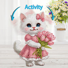 Load image into Gallery viewer, Acrylic Shaking Head Cat Table Top Special ShapeDiamond Painting Ornament Kits
