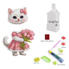 Load image into Gallery viewer, Acrylic Shaking Head Cat Table Top Special ShapeDiamond Painting Ornament Kits
