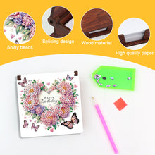 Load image into Gallery viewer, 1pc Flower Pattern DIY Diamond Painting Note Box with 160 Sheets Desktop Decor
