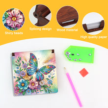 Load image into Gallery viewer, 1pc Butterfly Pattern DIY Diamond Painting Note Box w/ 160 Notes Office Decor
