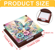 Load image into Gallery viewer, 1pc Butterfly Pattern DIY Diamond Painting Note Box w/ 160 Notes Office Decor
