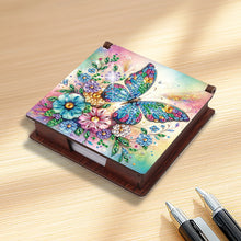 Load image into Gallery viewer, 1pc Butterfly Pattern DIY Diamond Painting Note Box w/ 160 Notes Office Decor
