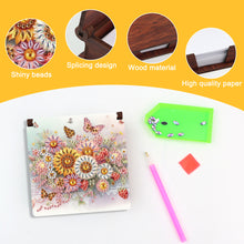 Load image into Gallery viewer, 1pc Flower Pattern DIY Diamond Painting Note Box with 160 Sheets Desktop Decor
