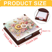 Load image into Gallery viewer, 1pc Flower Pattern DIY Diamond Painting Note Box with 160 Sheets Desktop Decor
