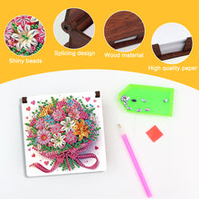 Load image into Gallery viewer, 1pc Flower Pattern DIY Diamond Painting Note Box with 160 Sheets Desktop Decor
