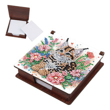 Load image into Gallery viewer, 1pc Cat Pattern DIY Diamond Painting Kit Note Box 160 Sticky Notes Desktop Decor
