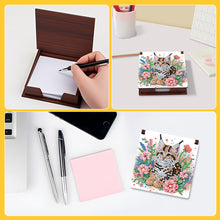 Load image into Gallery viewer, 1pc Cat Pattern DIY Diamond Painting Kit Note Box 160 Sticky Notes Desktop Decor
