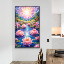 Load image into Gallery viewer, Diamond Painting - Full Round - Lotus Scenery (40*70CM)
