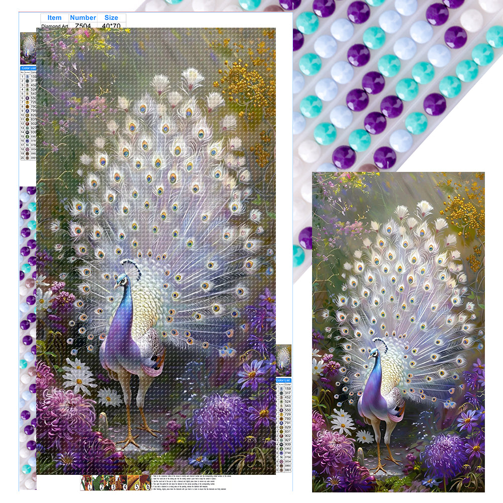 Diamond Painting - Full Round - Peacock Scenery (40*70CM)