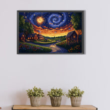 Load image into Gallery viewer, Diamond Painting - Full Round - Independence Day Town Night Scene (60*40CM)
